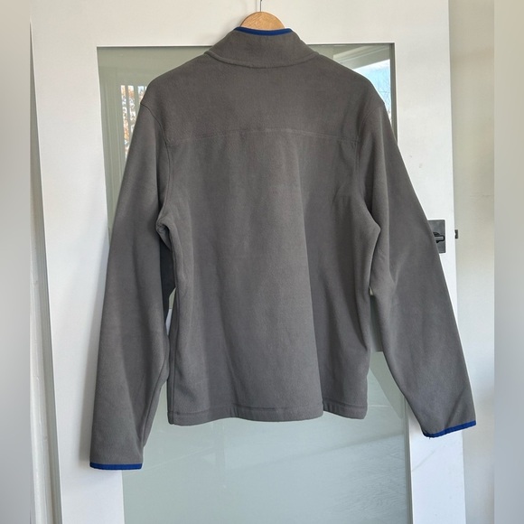 Eddie Bauer NWT Grey Fleece Snap Mock - lightweight- M - Picture 2 of 7